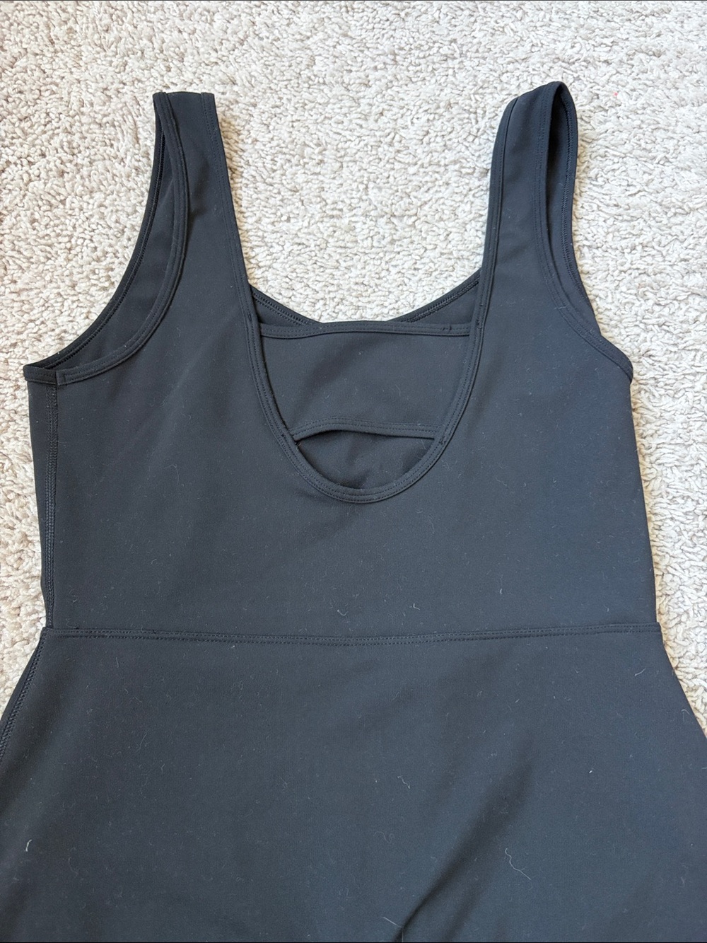 Isabel maternity or regular Active Black Racerback Tank Top dress - Picture 4 of 4